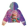 thumbnail image 5 of Xoenoiee Christmas Snowman Print Oversized Sweatshirt for Girls Kids Fall Outfits Xmas Long Sleeve Hoodie Quarter Zip Pullover Tops with Kangaroo Pocket, Size 9-10 Years, 5 of 7