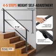 thumbnail image 3 of Kit de barandillas Handrail VEVOR para escaleras exteriores de 4 a 5 peldaños, 3 of 9