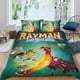 thumbnail image 2 of Rayman Legends Conjunto de sábanas temático, trío de piezas, cómodo y amigable con la piel, diseño único, regalo de decoración para el hogar para familiares, amigos y fans, 90 cm * 190 cm, 2 of 6
