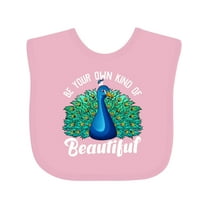 Inktastic Peacock Girls Baby Bib
