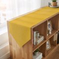 thumbnail image 4 of Yellow Table Runner Linen Burlap Table Runner 108 Inches Long Modern Minimalist Solid Color Art Dresser Scarves for Kitchen Island Coffee Dining Room Party Wedding Banquet Holiday Decoration 13"x108", 4 of 8