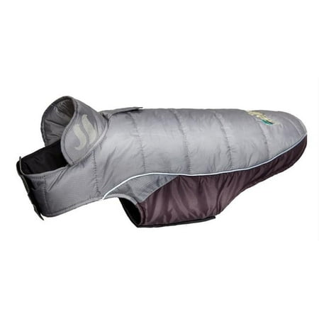 Helios Hurricane-Waded Plush 3M Reflective Dog Coat Gray - Small
