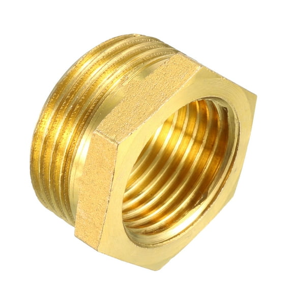 Brass Threaded Pipe Fitting G3/4 Female x G1/2 Male Hex Bushing Adapter 1pcs