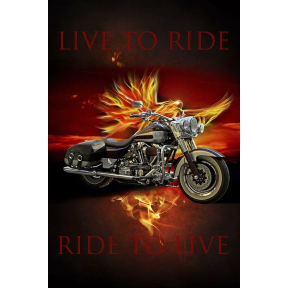 Live to Ride 36" x 44" Panel Fabric