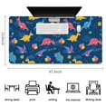 thumbnail image 5 of Long Mouse Pads for Desk,Blue Cartoon Dinosaurs Balloons Pattern Desk Mats on Top Of Desks, Desk Mouse Pad Extra Large with 3mm Non-Slip Base and Stitched Edge for Gaming,Office,Work,Home 47.3"x23.6", 5 of 6