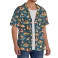 thumbnail image 2 of KLL Beach Dog Print Men's Shirt Short Sleeve Button Down Summer Cuba Beach Shirts- X-Large, 2 of 5