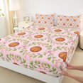 thumbnail image 4 of Erosebridal Teens Orange Basketball Full Size Sheets 4-Piece,Kawaii Ribbon Bowknot Bed Sheets for Kids Boys Girls,Breathable Home Decor, 4 of 5