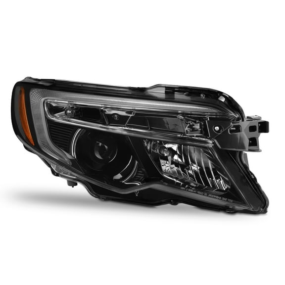 AKKON - Fits 2016-2021 Honda Pilot 17-20 Ridgeline Halogen Projector Black Headlight Passenger Side w/ LED DRL Running