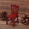 thumbnail image 3 of Sillas de Juguete, Diseño Vívido Duradero 4.2x4.2x7.8cm Silla de Muñeca Madera para Niños, 3 of 7