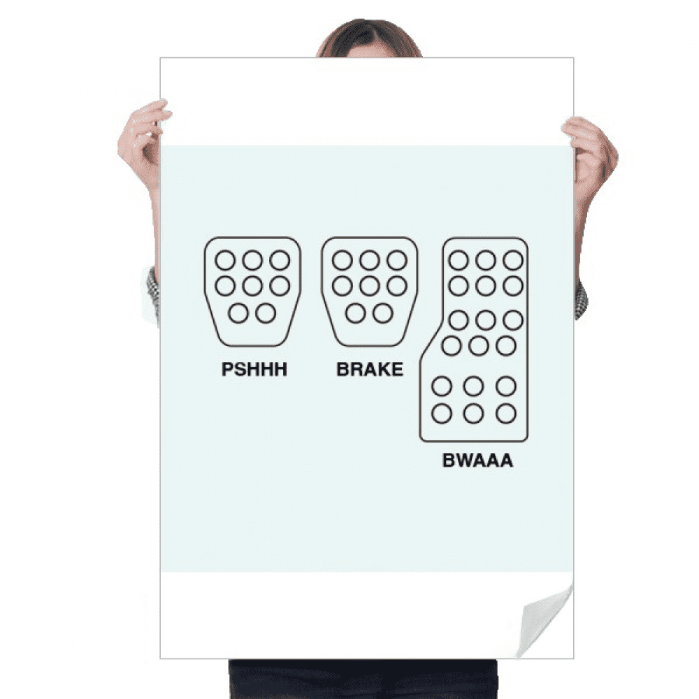 Clutch Brake Accelerator Pedal Sticker Decoration Poster Playbill