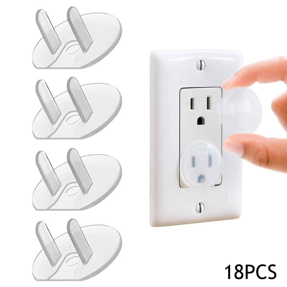 22Pcs Outlet Plug Covers Baby Proofing Electric Protector Caps 3 Prong Plug Cover Electrical Wall Socket Protector Caps Covers UK Plug White 
