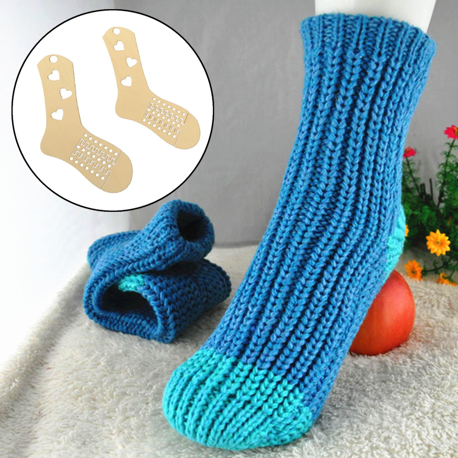 Li HB Store 2Pieces Sock Blockers Wooden Sock Blocker For Knitting Crochet  Stocking Display Knit Sock Form Stretchers Weave Yarn Crafts  Hous,Hooks/Hangers/Holders,A 