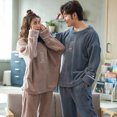 thumbnail image 3 of Ropa de dormir de lana Coral para hombre y mujer, traje cálido de invierno para casa, moda coreana, ropa de dormir cálida para parejas, 3 of 5