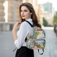 thumbnail image 6 of FORMRS Mini Backpack Purse for Women Quilted Travel Daypack Casual Shoulder Bag, Floral Seaside, 6 of 7