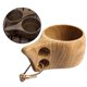 thumbnail image 1 of Taza de cordón de material cuero, taza para beber para acampar libre, taza de hecha , ligera, 15x6.5x9cm shamjiam Tazas de café de madera, 1 of 9