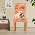thumbnail image 4 of Yayeee 2 Pack Dining Chair Covers Stretch Parson Chairs Slipcovers Seat Protector, Pink Flowers, 4 of 6