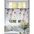thumbnail image 4 of Purple Flowers Sheer Curtains 45 Inch Length 2 Panels Set Window Treatments, Spring Floral Elegant Pastoral Watercolor Rod Pocket Semi Curtains for Living Room/Bedroom/Kitchen Décor, 104"W x 45"L, 4 of 7