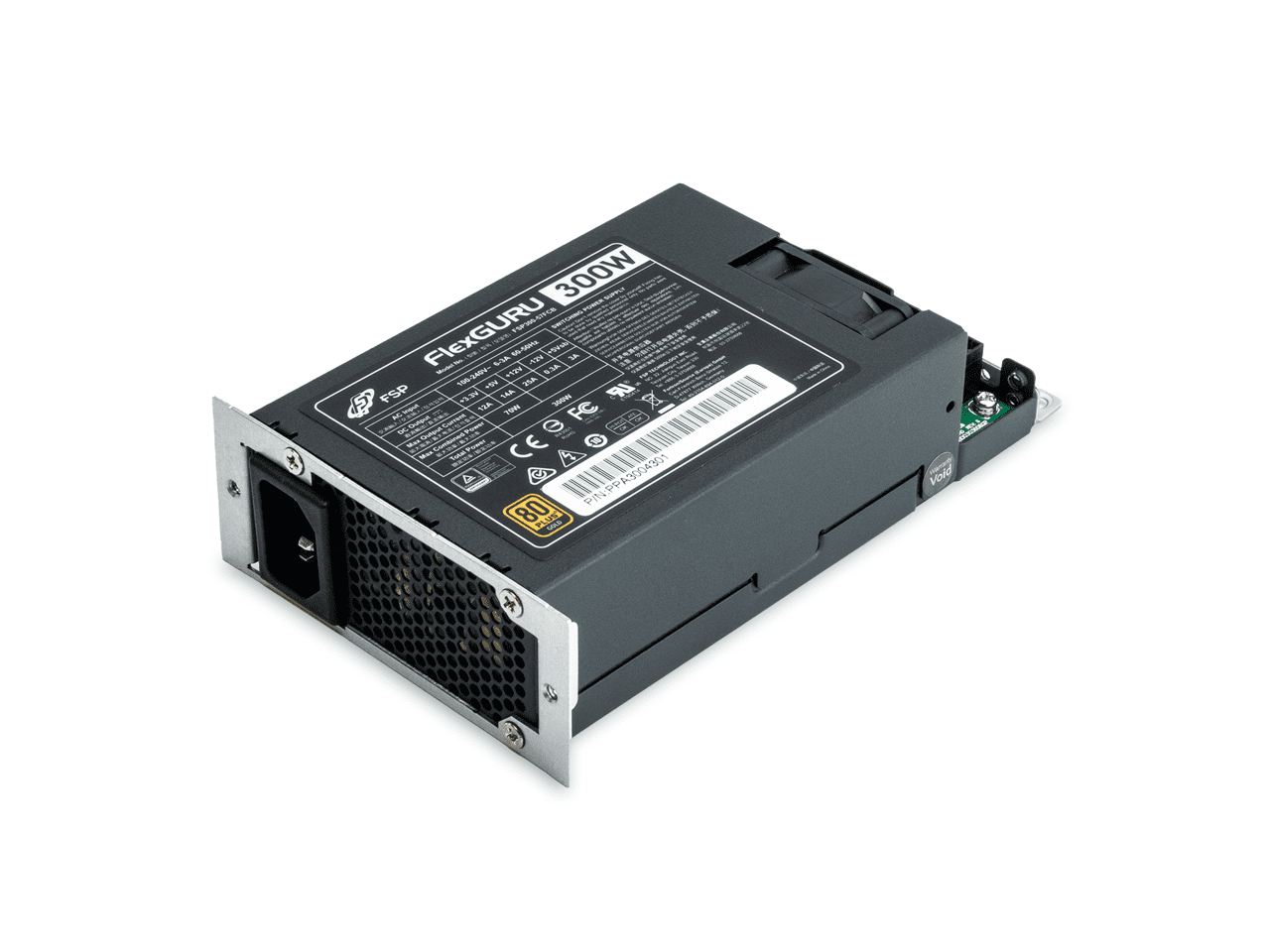 FSP Mini ITX Solution Flex ATX 300W 80 Plus Gold Certified Efficiency ≥90% Full Range Active PFC Power Supply Flex Guru 300W (FSP300-57FCB)