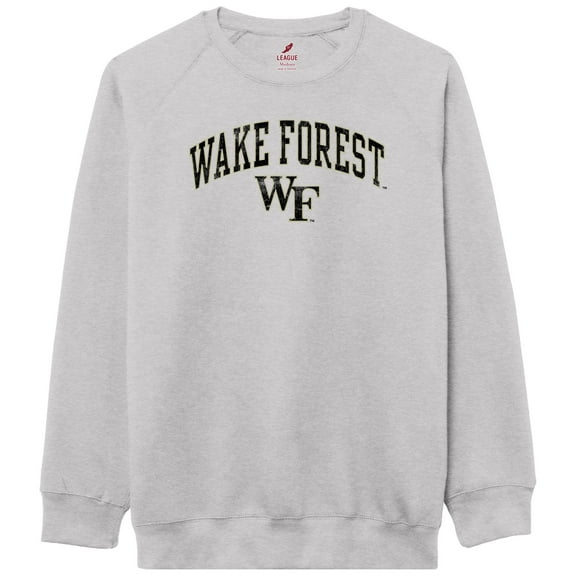 Men's-League Collegiate Wear  Heather Gray Wake Forest Demon Deacons Essentials 2.0 Pullover Sweatshirt