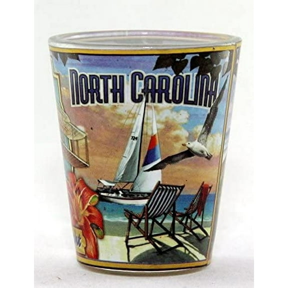 North Carolina State Mural Shot Glass jks