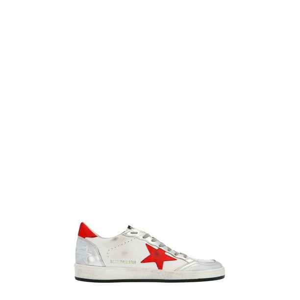 Golden Goose Deluxe Brand Men's Superstar White/Silver/Red Sneakers, Brand Size 43 ( US Size 10 - Walmart.com