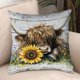 thumbnail image 4 of Herunwer Highland Cow Throw Pillow Covers Decorative Throw Pillows Cow Decor for Bedroom Decor Highland Cow Bedding Soft Flannel Fluffy Couch Pillow Covers, 4 of 6