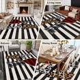 thumbnail image 5 of 6'x9' Area Rugs, Valentine's Day Indoor Outdoor Area Rug for Living Room Bedroom, Love Heart Black Striped Farmhouse Washable Bathroom Rugs Kitchen Floor Carpet Mats Home Decor Aesthetic, 5 of 8