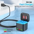 thumbnail image 3 of Cargador de batería Yeewanke para GoPro Hero 8/7/6 con 2 x 1500 mAh, 3 of 7