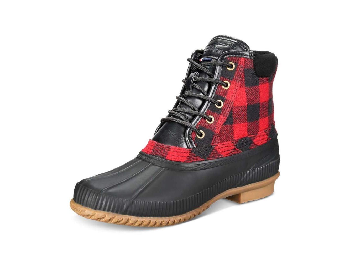 tommy hilfiger plaid boots