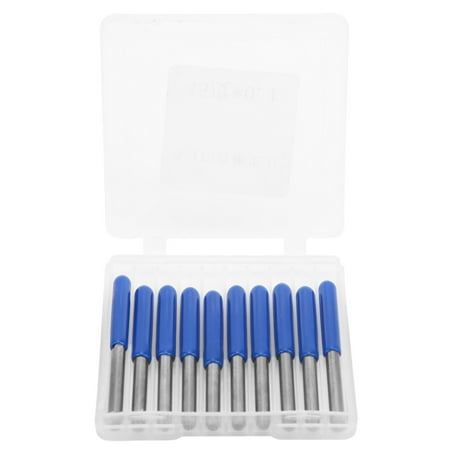 

10pcs Router Bit 3.175mm Router Bit Durable For Wood Carving Engraving 45 X 0.1mm