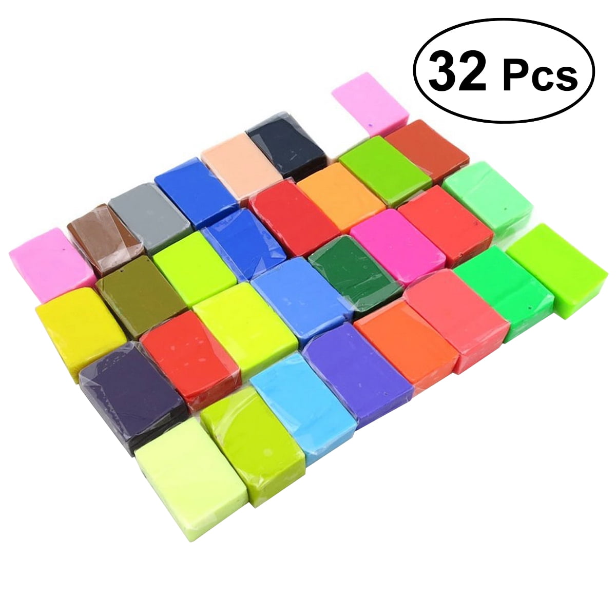 FIMO 32pcs Mixed Color Oven Bake Fimo Polymer Soft Clay Moulding Toys for Children 