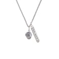 thumbnail image 2 of Delight Jewelry Silvertone Good Dog with Black Paw Spinners Silvertone Balance Bar Charm Necklace, 23", 2 of 4