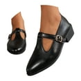 thumbnail image 3 of Women's Dress Casual Flats Comfortable for Long Standing Hours Stylish Women's Casual Shoes Retro Pointed Flat Mary Jane Low Heel On Comfortable Footwear For Everyday Wear, 3 of 8