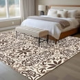 thumbnail image 4 of 6x9 Area Rugs for Living Room, Brown Flowers Non Slip Area Rugs for Kitchen Bedroom Entryway, Vintage Country Abstract Floral Patterned Washable Carpet Runner Rug Floor Mats for Bedroom Home Decor, 4 of 8