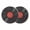 Red, variant on Retro Record Round 13 Inch Placemats Set of 2, Abstract Vintage Minimalist Art HeatResistant Non Slip Place Mats for Dining Table, Wipeable Braided Kitchen Table Mats for Housewarming