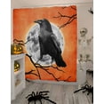 thumbnail image 4 of Halloween Crow Shower Curtain Set ，Waterproof Fabric Shower Curtains Classic Moon Branches Orange Retro Art Shower Curtains for Bathroom,Bathroom Decor 54x"78", 4 of 6