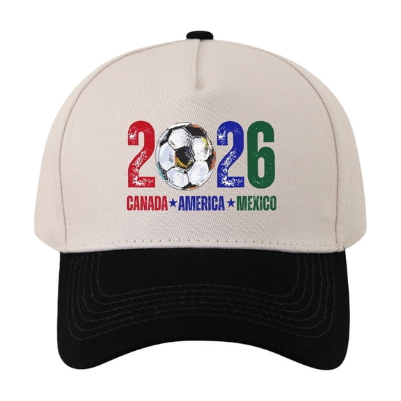 Baseball Caps CQXIDFH 2026 Country Sport Baseball Cap, USA CAN Soccer Running Hat, Breathable Unisex Casual Headwear, Hair Accessories (Black, One Size)