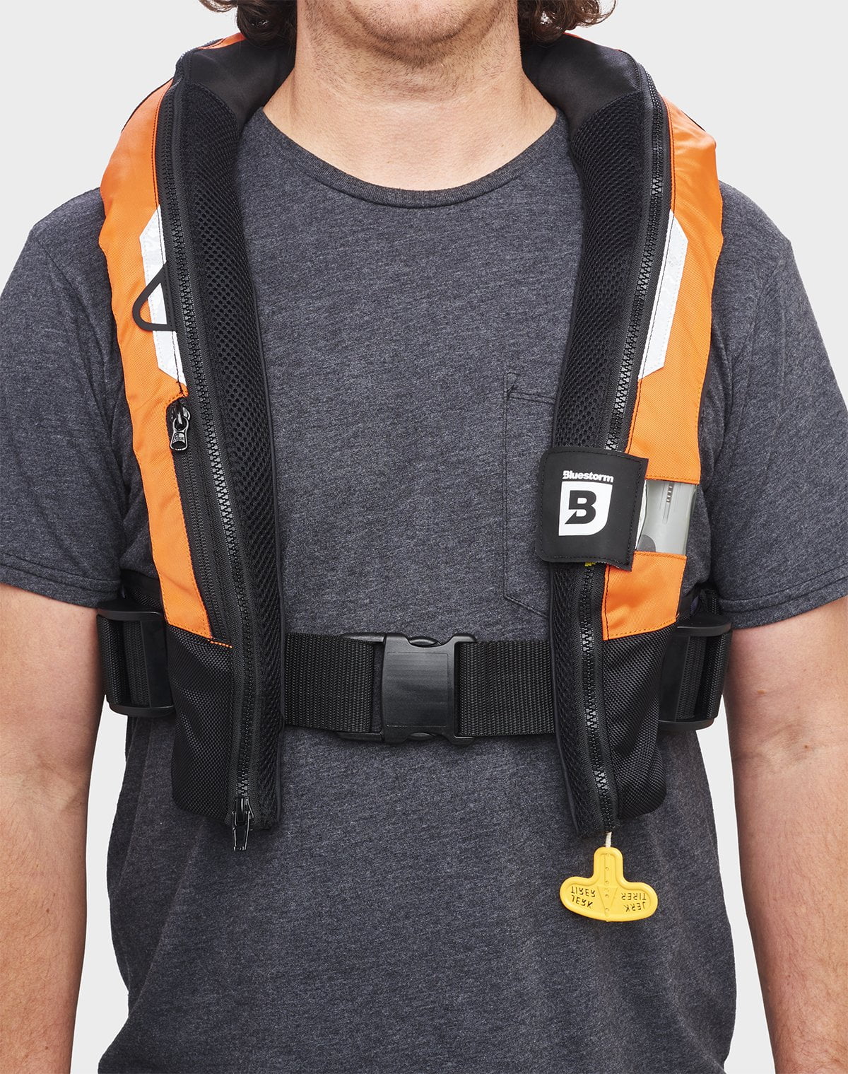 Bluestorm Arcus 40 Automatic/Manual Inflatable PFD Life Jacket for Adults (HD Orange) | US Coast Guard Approved