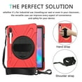 thumbnail image 2 of KIQ Galaxy Tab S7 Plus 12.4 Case, Heavy Duty Shield Case Shoulder Strap for Samsung Galaxy Tab S7+ 2020 [Shield Red], 2 of 9