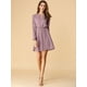 thumbnail image 4 of Dde San Patricio GargantilDe Mujer Con Cuello En V Vintage Acampanado Dorado Metálico Brillante EstrelVestido Acampanado Morado claro M, 4 of 6