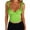 Green, variant on Daznico Tank Tops for Women,Women Contrast Lace Trim Crop Tank Top Vintage Spaghetti Strap Camisole Summer Streetwear,Size M
