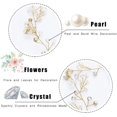 thumbnail image 3 of Diademas de boda de cristal para cabello largo, accesorios para el cabello para novias y damas de honor (dorado), 3 of 5