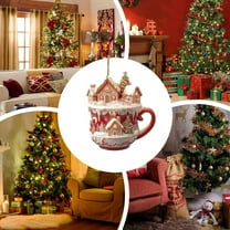 CoreLiving Ginger Bread House Christmas Decorations and Small Gingerbread Houses Ornament Set - Pastel Festive Decor for Indoor Outdoor Tree, Mantelpiece, Backpack Holiday Display