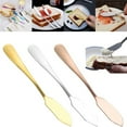 thumbnail image 2 of Sufanic 10Pcs Stainless Steel Cheese Spreader Jam Butter Spreaders Cream Knife,Gold, 2 of 7