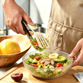 thumbnail image 2 of Silicone Kitchen Tongs | 9-Inch Food Tongs with Stainless Steel Core | Slotted for Grilling, Frying, Baking | Heat Resistant Utensils for Cooking, Serving, and Salad Tossing, 2 of 6