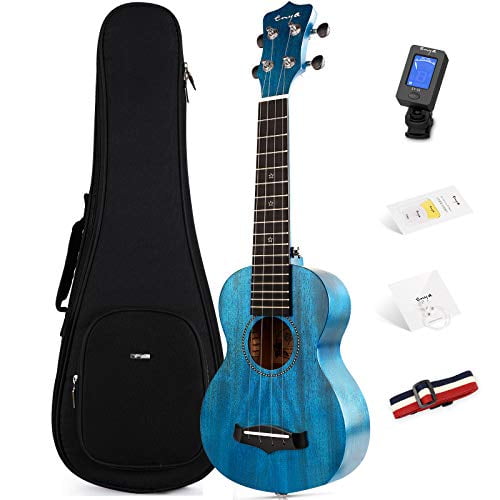 Soprano Ukulele Enya 21 Blue Solid Mahogany Top Ukulele Beginner Kit With Online Lesson Case Tuner Strap Strings Pick Eus 25d Bu Walmart Com Walmart Com