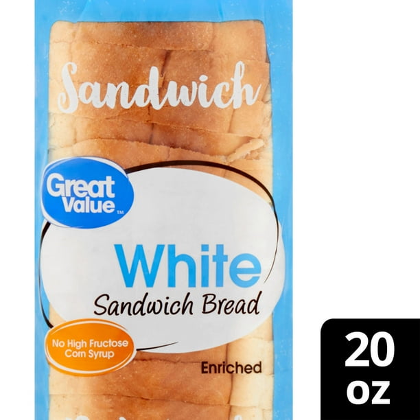 Great Value White Bread, 20 oz