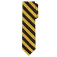 thumbnail image 2 of Jacob Alexander College Stripe Woven Extra Long Neck Tie for Big and Tall Men - Gold Black, 2 of 5