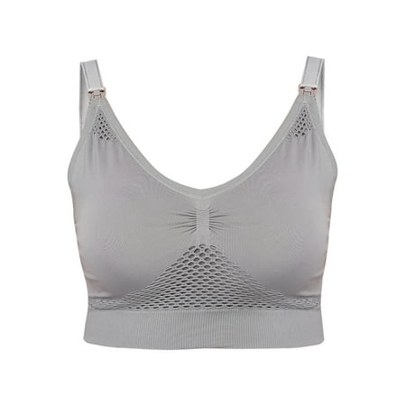 

BELLZELY Bras for Women Plus Size Clearance Pregnant Woman Front Buckle Suckle Bra Large Size Seamless Breathable Underwear