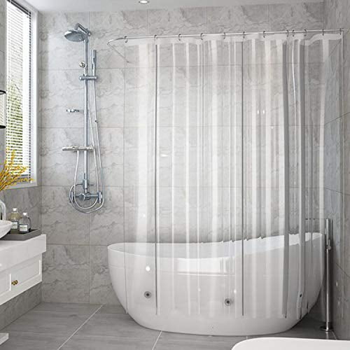 Aoohome Clear Shower Curtain Liner, Eva Extra Long Shower Curtain with